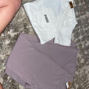 PINK shirt and yoga pants